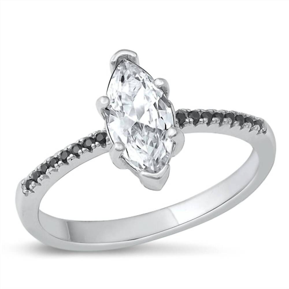 NEW STARLETTE women's sabrina statement ring in silver